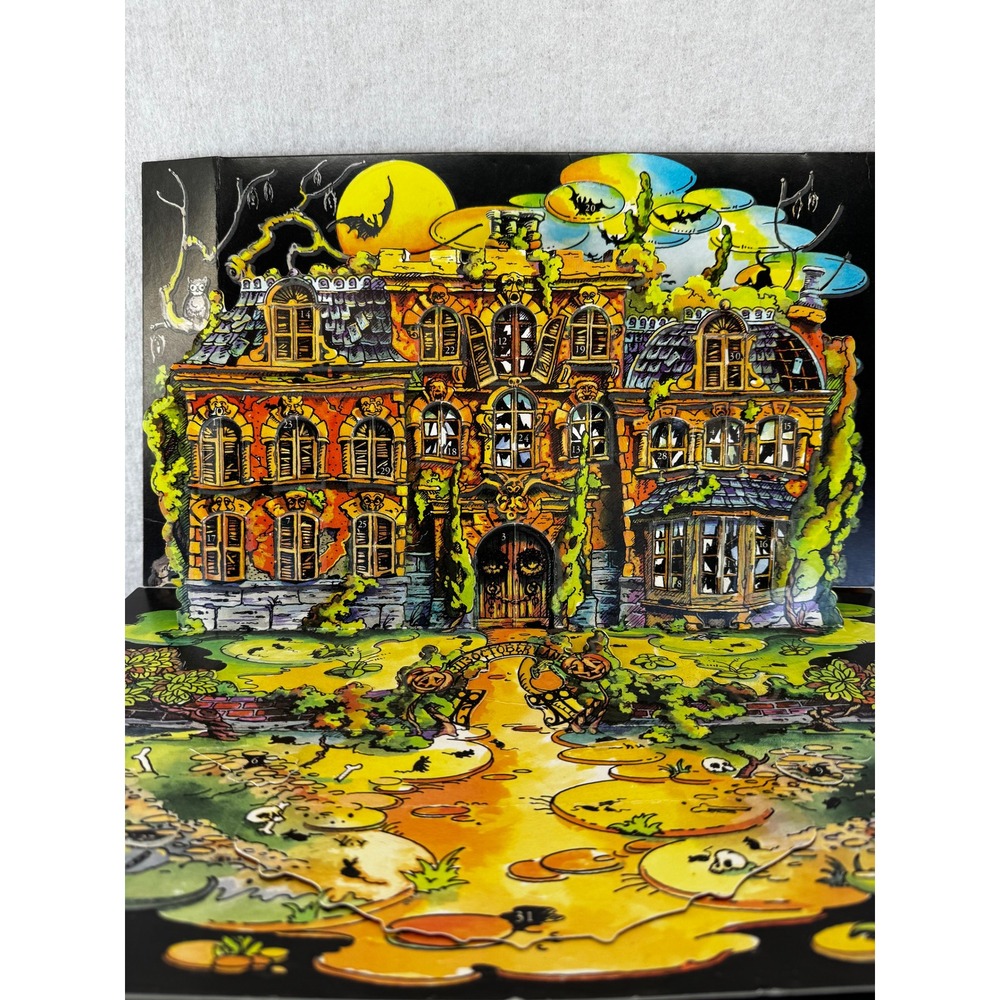 Vintage 1992 Random House Countdown to Halloween Pop-Up Haunted House Calendar